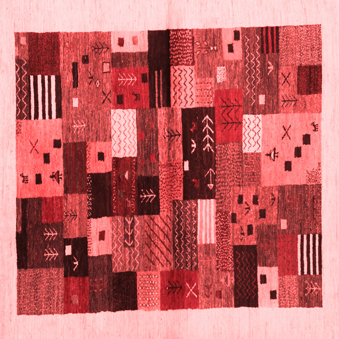 Machine Washable Abstract Red Contemporary Rug, wshcon1573red