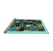 Sideview of Machine Washable Abstract Light Blue Contemporary Rug, wshcon1573lblu