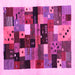 Square Abstract Pink Contemporary Rug, con1573pnk