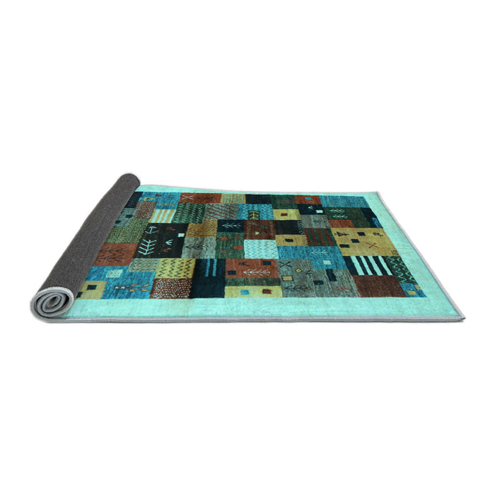 Sideview of Abstract Light Blue Contemporary Rug, con1573lblu