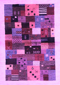 Abstract Purple Contemporary Rug, con1573pur