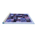 Sideview of Machine Washable Abstract Blue Contemporary Rug, wshcon1573blu