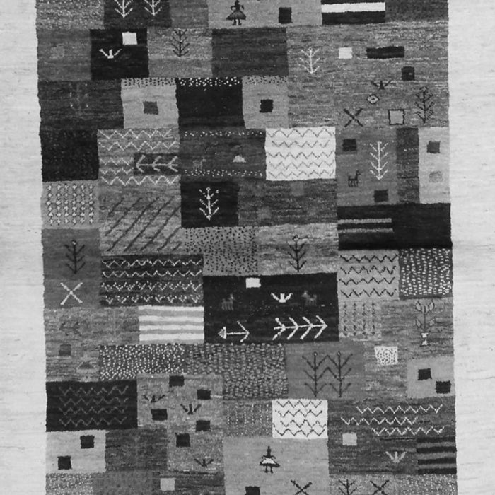 Abstract Gray Contemporary Rug, con1573gry