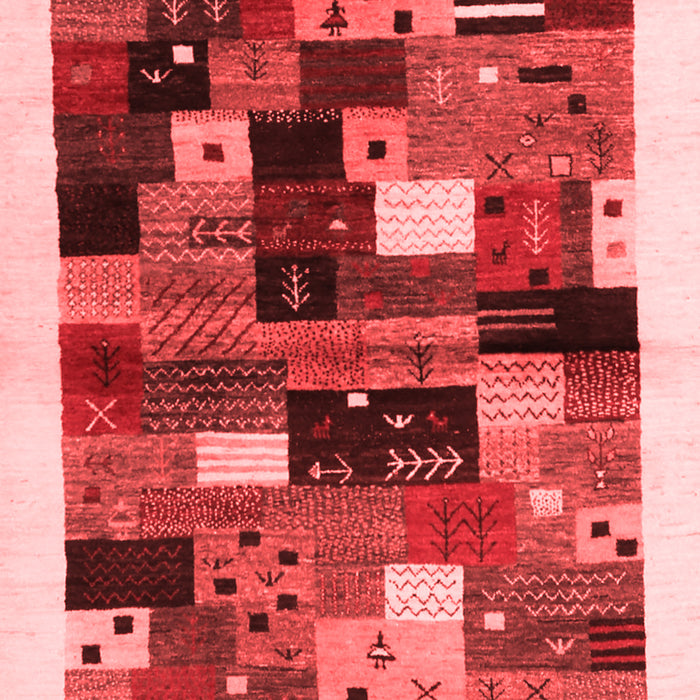 Abstract Red Contemporary Area Rugs