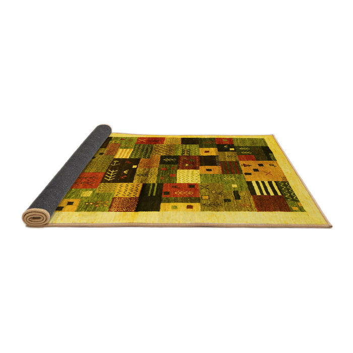 Sideview of Abstract Yellow Contemporary Rug, con1573yw