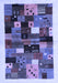 Machine Washable Abstract Blue Contemporary Rug, wshcon1573blu