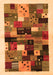 Serging Thickness of Machine Washable Abstract Orange Contemporary Area Rugs, wshcon1573org