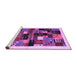 Sideview of Machine Washable Abstract Purple Contemporary Area Rugs, wshcon1573pur