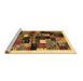 Sideview of Machine Washable Abstract Brown Contemporary Rug, wshcon1573brn