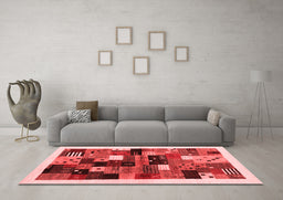 Contemporary Red Washable Rugs