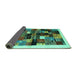 Sideview of Abstract Turquoise Contemporary Rug, con1573turq