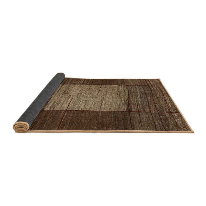 Thickness of Contemporary Dark Gold Brown Modern Rug, con1574