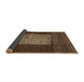 Thickness of Contemporary Dark Gold Brown Modern Rug, con1574