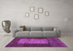 Machine Washable Abstract Purple Contemporary Area Rugs in a Living Room, wshcon1574pur