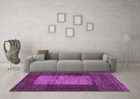 Machine Washable Abstract Purple Contemporary Rug, wshcon1574pur