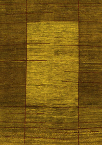 Abstract Yellow Contemporary Rug, con1574yw