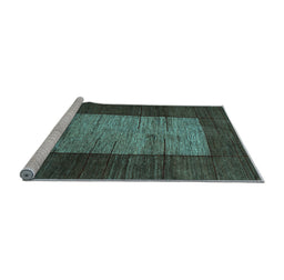 Sideview of Machine Washable Abstract Light Blue Contemporary Rug, wshcon1574lblu