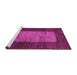 Sideview of Machine Washable Abstract Pink Contemporary Rug, wshcon1574pnk