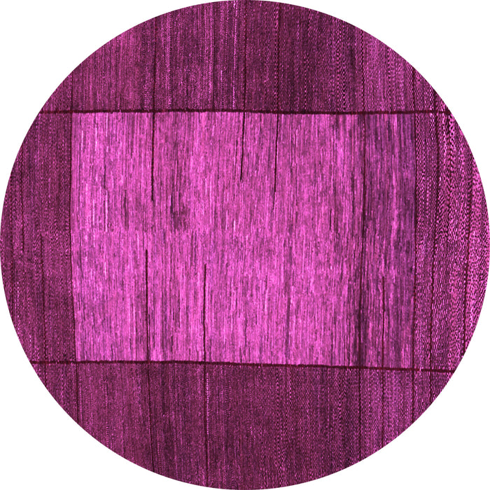 Round Abstract Pink Contemporary Rug, con1574pnk
