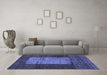 Machine Washable Abstract Blue Contemporary Rug in a Living Room, wshcon1574blu