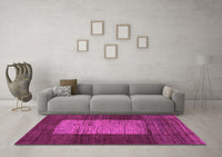 Machine Washable Abstract Pink Contemporary Rug, wshcon1574pnk