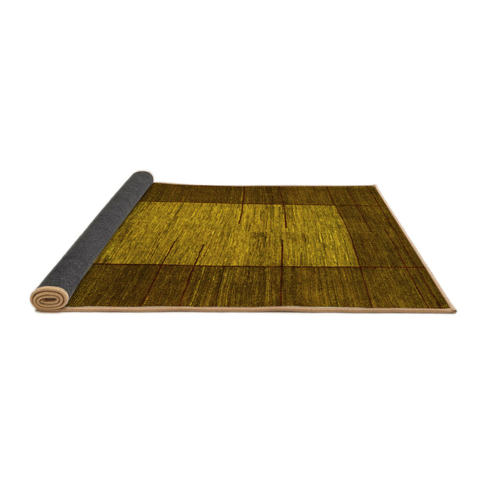 Sideview of Abstract Yellow Contemporary Rug, con1574yw