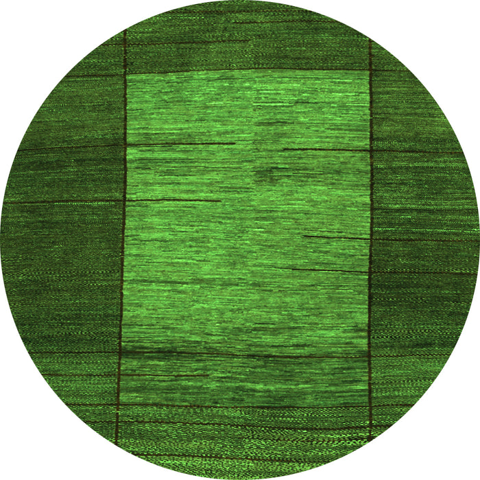 Square Abstract Green Contemporary Rug, con1574grn