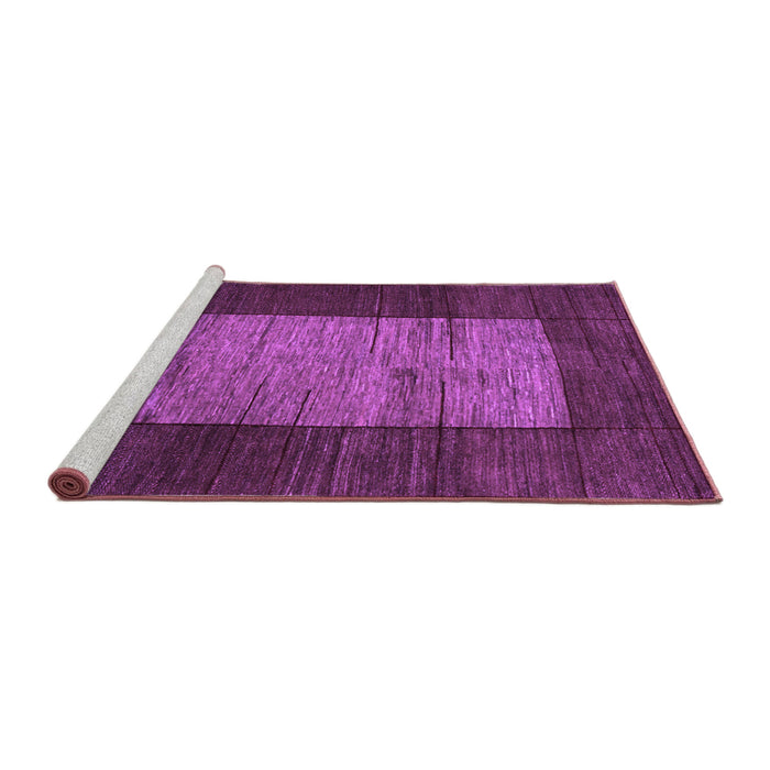 Sideview of Machine Washable Abstract Purple Contemporary Area Rugs, wshcon1574pur