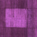 Square Machine Washable Abstract Purple Contemporary Area Rugs, wshcon1574pur