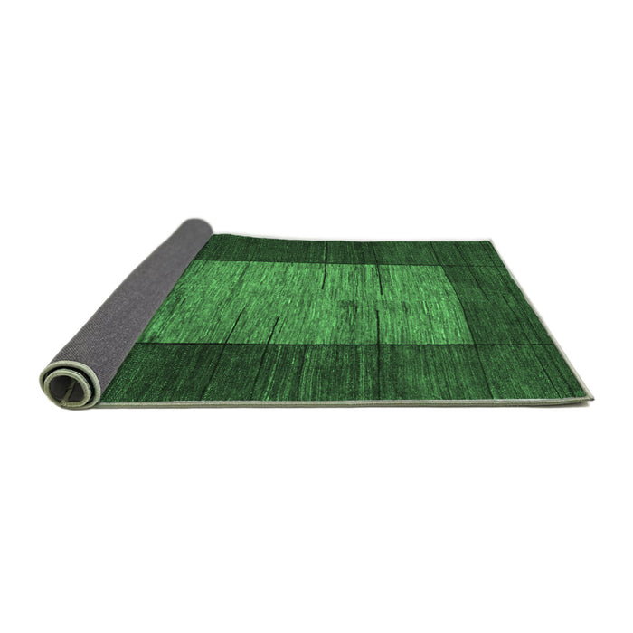 Sideview of Abstract Emerald Green Contemporary Rug, con1574emgrn