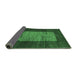 Sideview of Abstract Emerald Green Contemporary Rug, con1574emgrn