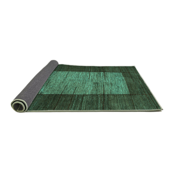 Sideview of Abstract Turquoise Contemporary Rug, con1574turq