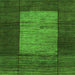 Serging Thickness of Abstract Green Contemporary Rug, con1574grn