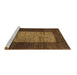 Sideview of Machine Washable Abstract Brown Contemporary Rug, wshcon1574brn