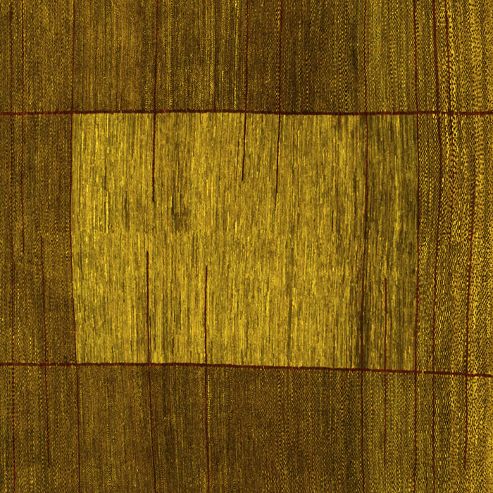 Square Abstract Yellow Contemporary Rug, con1574yw