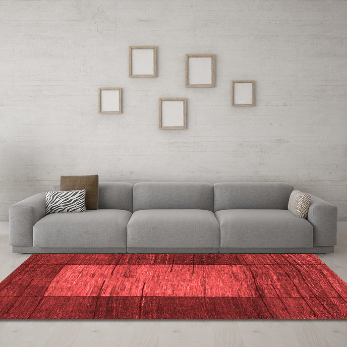 Contemporary Red Washable Rugs