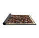 Thickness of Contemporary Brownish Green Modern Rug, con1575