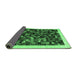 Sideview of Abstract Emerald Green Contemporary Rug, con1575emgrn