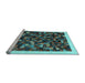 Sideview of Machine Washable Abstract Light Blue Contemporary Rug, wshcon1575lblu