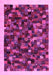 Machine Washable Abstract Pink Contemporary Rug, wshcon1575pnk