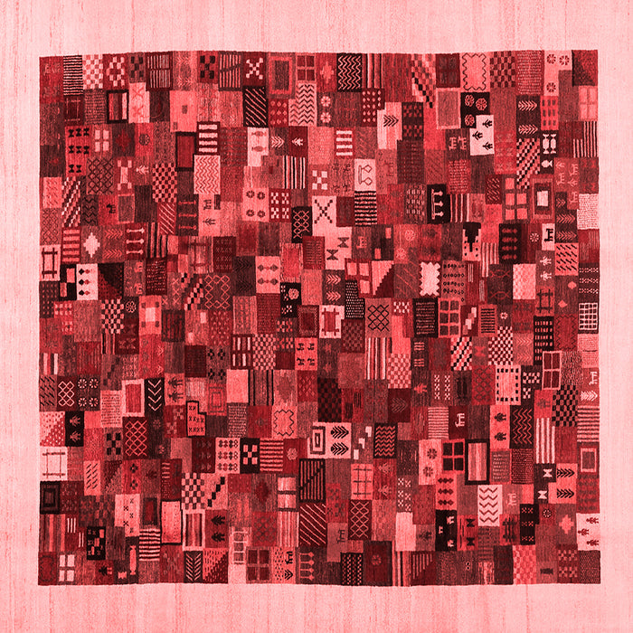 Machine Washable Abstract Red Contemporary Rug, wshcon1575red
