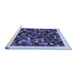 Sideview of Machine Washable Abstract Blue Contemporary Rug, wshcon1575blu