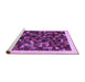 Sideview of Machine Washable Abstract Purple Contemporary Area Rugs, wshcon1575pur