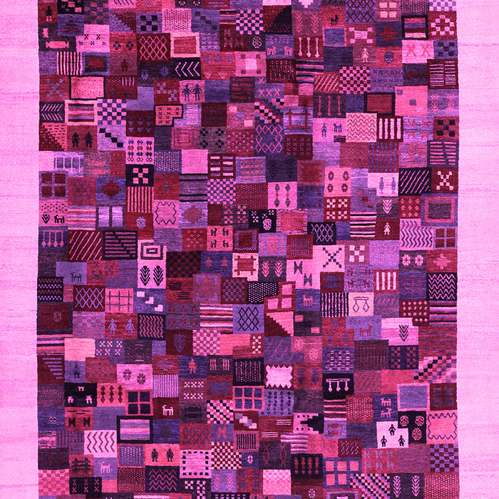 Abstract Pink Contemporary Rug, con1575pnk
