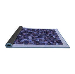 Sideview of Abstract Blue Contemporary Rug, con1575blu