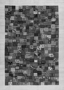 Abstract Gray Contemporary Rug, con1575gry