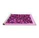 Sideview of Machine Washable Abstract Pink Contemporary Rug, wshcon1575pnk