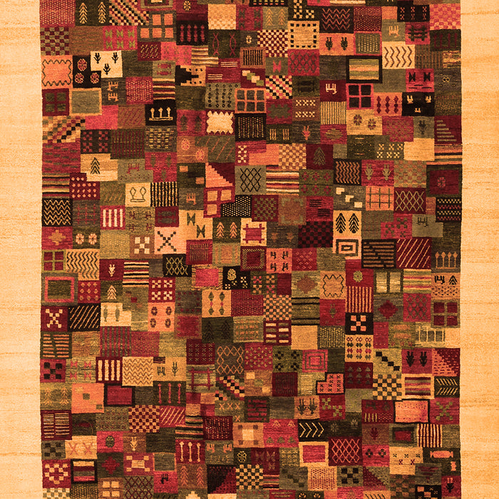 Abstract Orange Contemporary Rug, con1575org