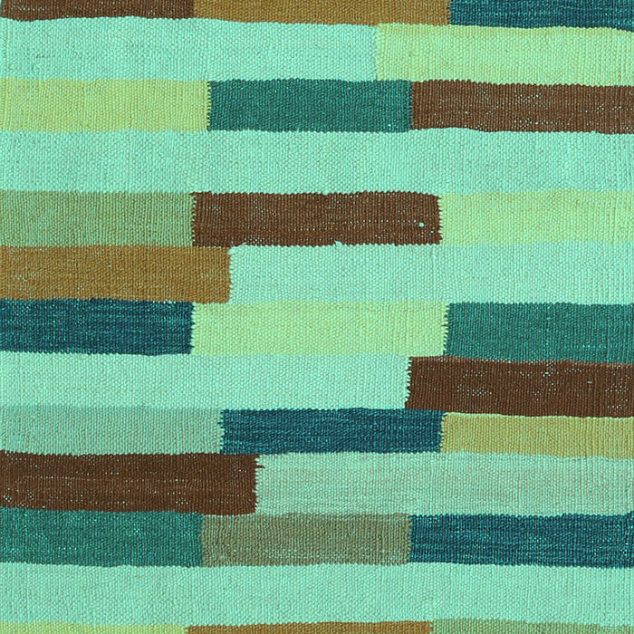 Machine Washable Abstract Turquoise Contemporary Area Rugs, wshcon1576turq