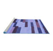 Sideview of Machine Washable Abstract Blue Contemporary Rug, wshcon1576blu